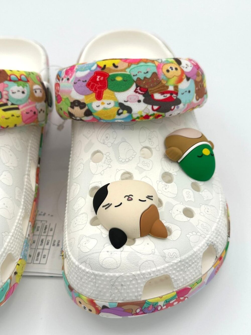 Crocs Squishmallows Clogs M8 W10 White Colorful Classic Cartoon Shoe Charms NEW - Picture 8 of 16